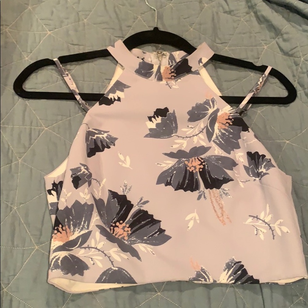 Beautiful mock neck top with straps